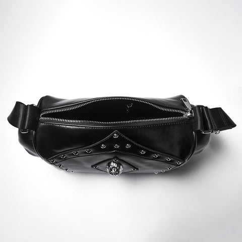 Punk Metal Leather Skull Bag
