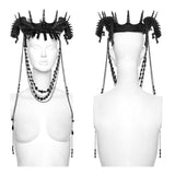 Goth Coiling Dragon Chain Crown