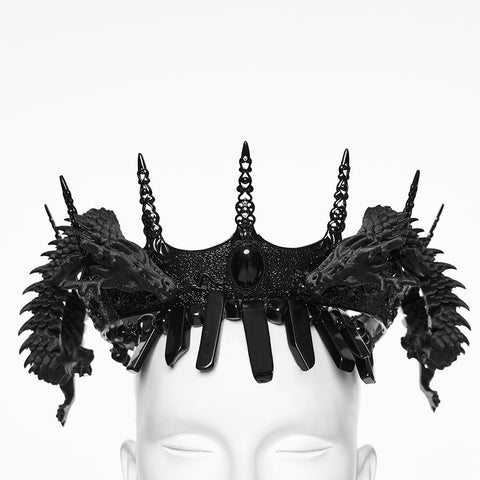 Goth Coiling Dragon Chain Crown