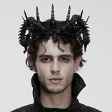Goth Coiling Dragon Crown For Men