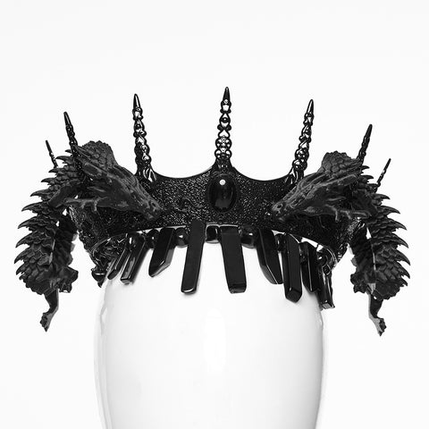 Goth Coiling Dragon Crown For Men