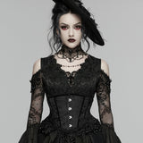 Goth Rose Tassel Corset