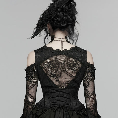 Goth Rose Tassel Corset