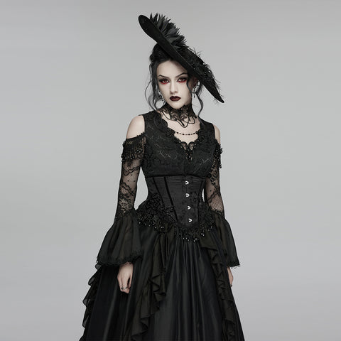 Goth Rose Tassel Corset