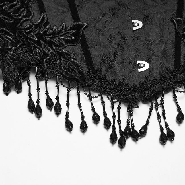 Goth Rose Tassel Corset