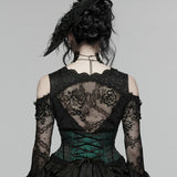 Goth Rose Tassel Corset