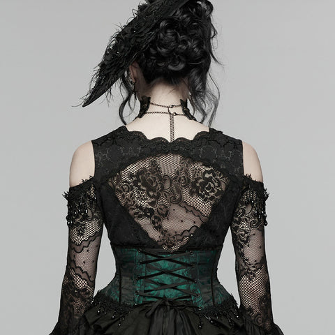 Goth Rose Tassel Corset