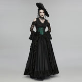 Goth Rose Tassel Corset
