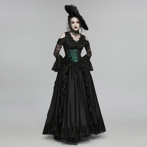 Goth Rose Tassel Corset