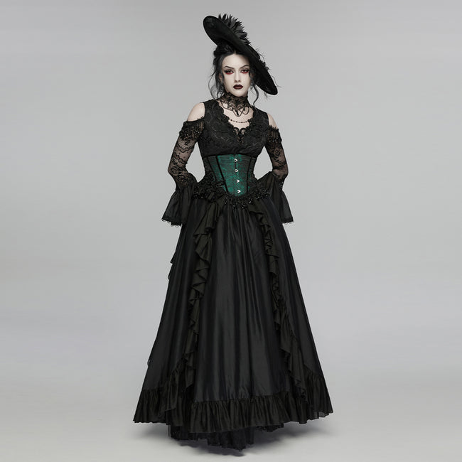 Goth Rose Tassel Corset