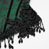 Goth Rose Tassel Corset
