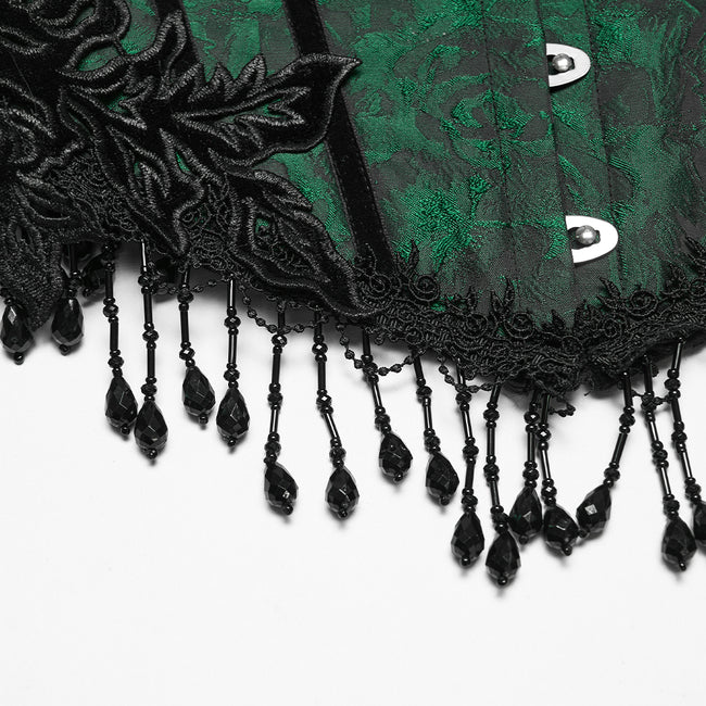 Goth Rose Tassel Corset