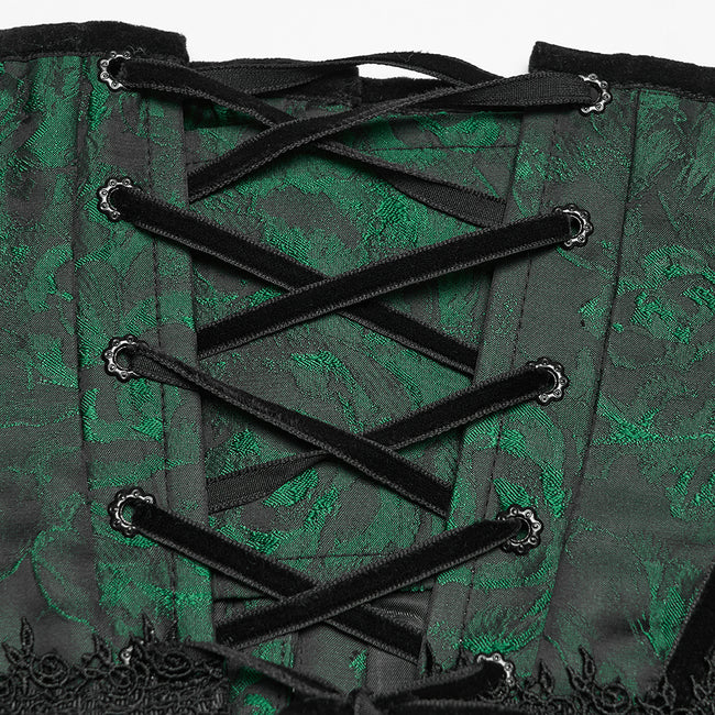 Goth Rose Tassel Corset
