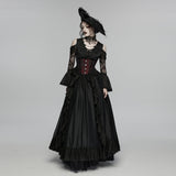 Goth Rose Tassel Corset