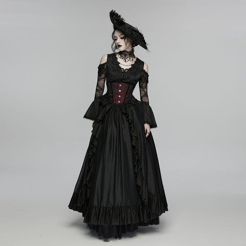 Goth Rose Tassel Corset