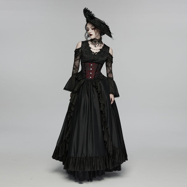 Goth Rose Tassel Corset