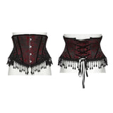Goth Rose Tassel Corset