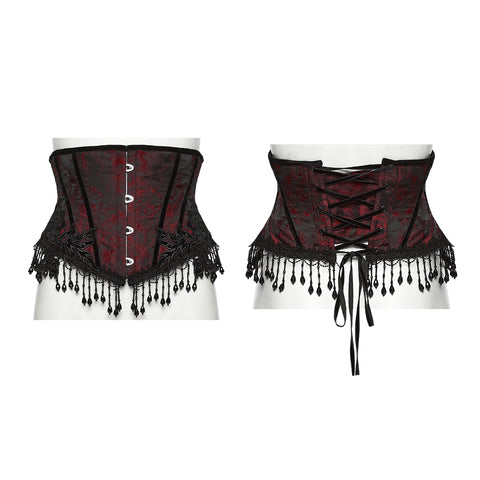 Goth Rose Tassel Corset
