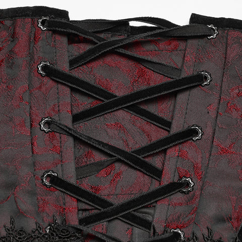 Goth Rose Tassel Corset