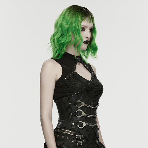 Punk Handcuffs Chain Corset