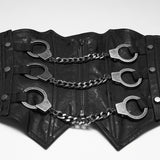 Punk Handcuffs Chain Corset