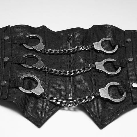 Punk Handcuffs Chain Corset