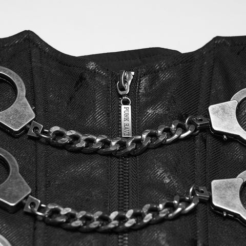 Punk Handcuffs Chain Corset
