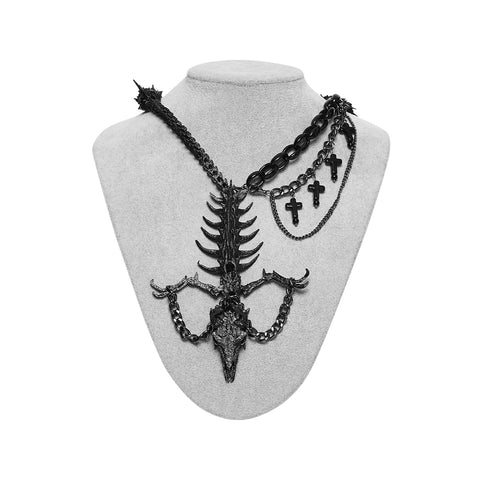 Punk Devil Dragon Bone Necklace
