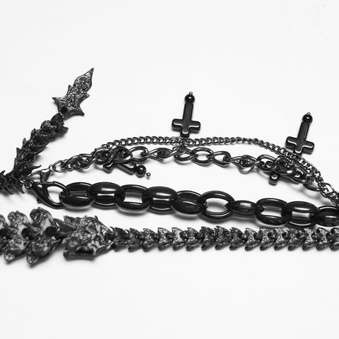 Punk Devil Dragon Bone Necklace