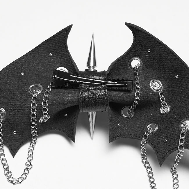 Punk bat bow hairpin