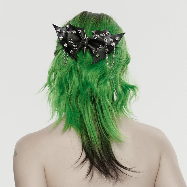 Punk bat bow hairpin