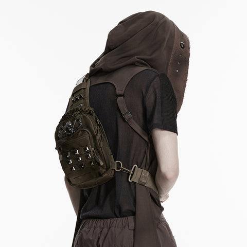 Punk Retro  Backpack with Multi pockets
