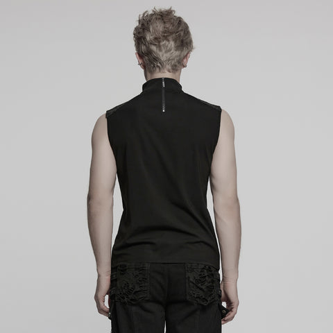 Punk visual personality mesh vest