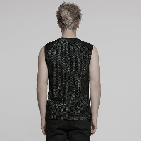 Punk Tie-dyed Vest For Men