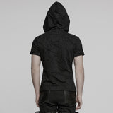Punk Cracked Hooded T-shirt