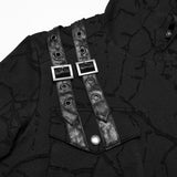 Punk Cracked Hooded T-shirt