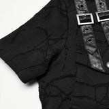Punk Cracked Hooded T-shirt