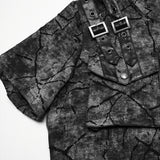 Punk Cracked Hooded T-shirt