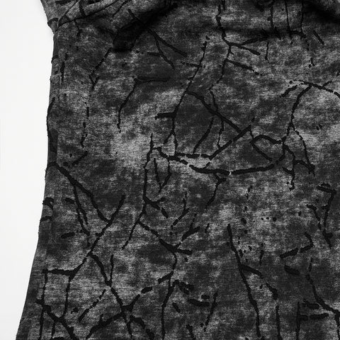 Punk Cracked Hooded T-shirt