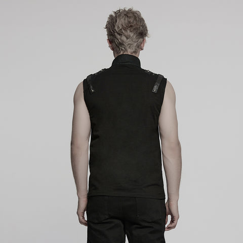 Punk Stand Up Collar T-shirt