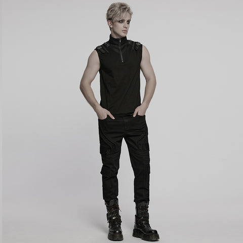 Punk Stand Up Collar T-shirt