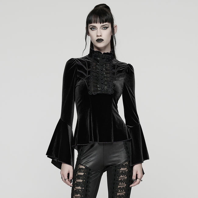 Elegant Goth Velvet T-shirt