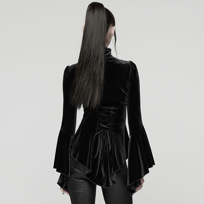 Elegant Goth Velvet T-shirt