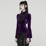 Elegant Goth Velvet T-shirt