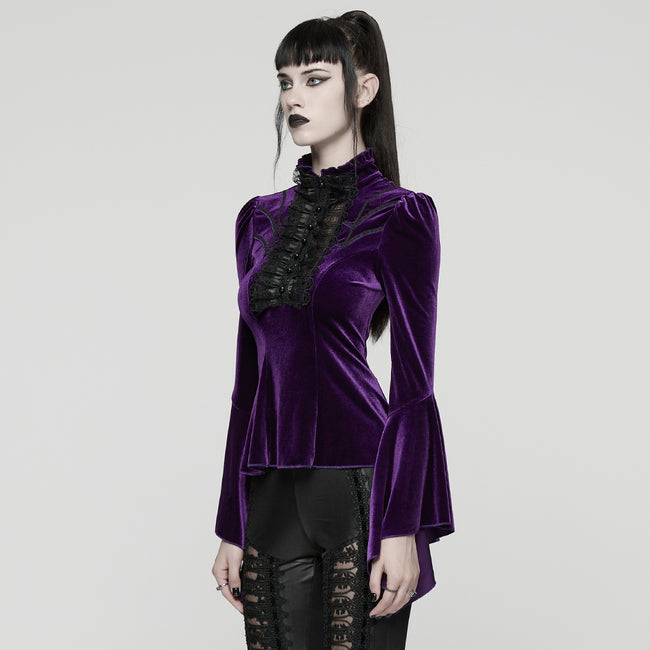 Elegant Goth Velvet T-shirt