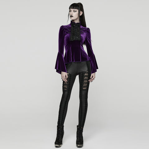 Elegant Goth Velvet T-shirt