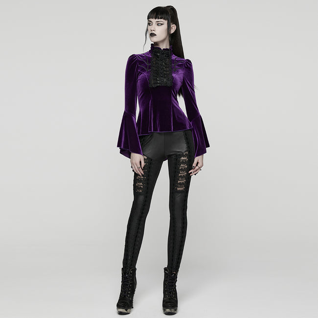 Elegant Goth Velvet T-shirt