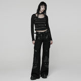 Cool Striped Tattered Punk T-shirt