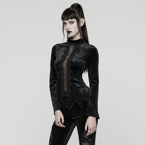 Goth Symmetrical Velvet T-shirt