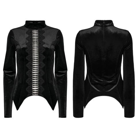 Goth Symmetrical Velvet T-shirt